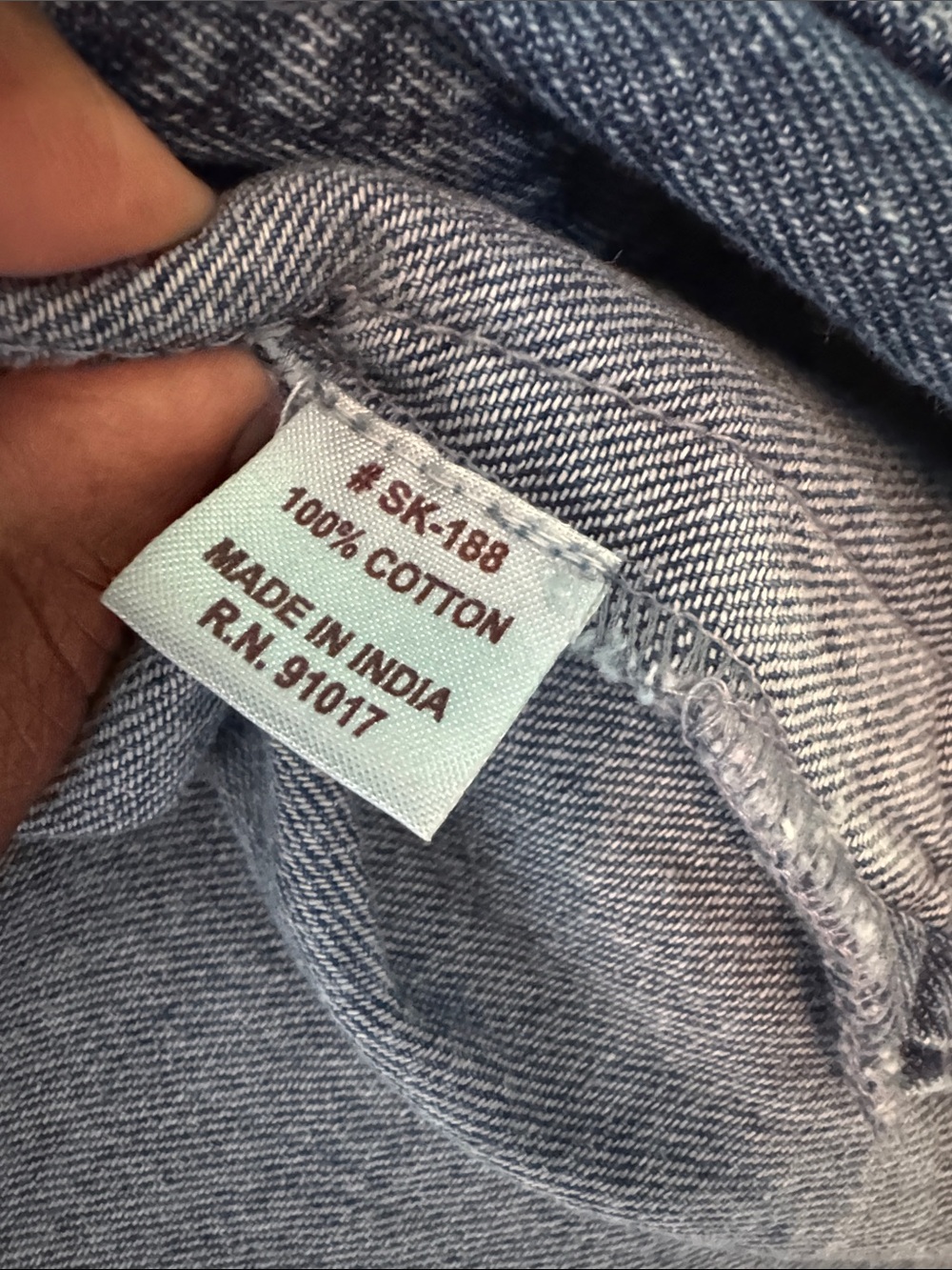 Solitaire Blue Denim Jean Jacket with Patch Pockets - Picture 4 of 4